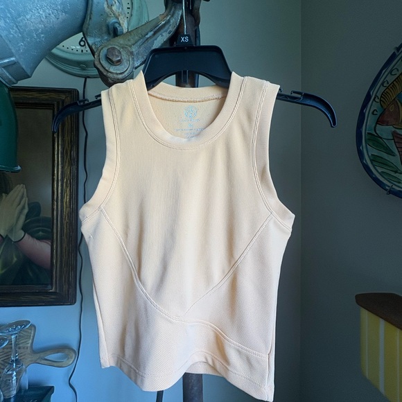 Amazon Tops - Amazon Light Orange Fitted Sleeveless Tank Top